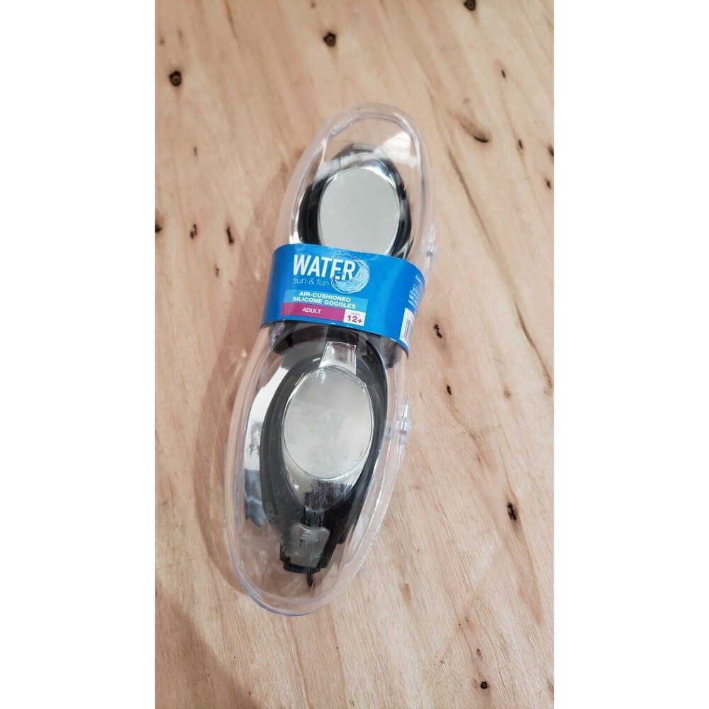 Adult Swimming Silicone Goggles Mirror Polycarbonate UV Protection Air Cushioned